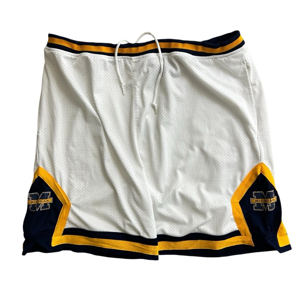 Vtg Michigan Wolverines Pro Edge Maize and Blue Basketball Shorts Men’s Size XL